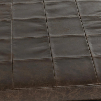 Malo 28" Top Grain Leather Ottoman Bench by Classic Home. Made from unique in a traditional style.