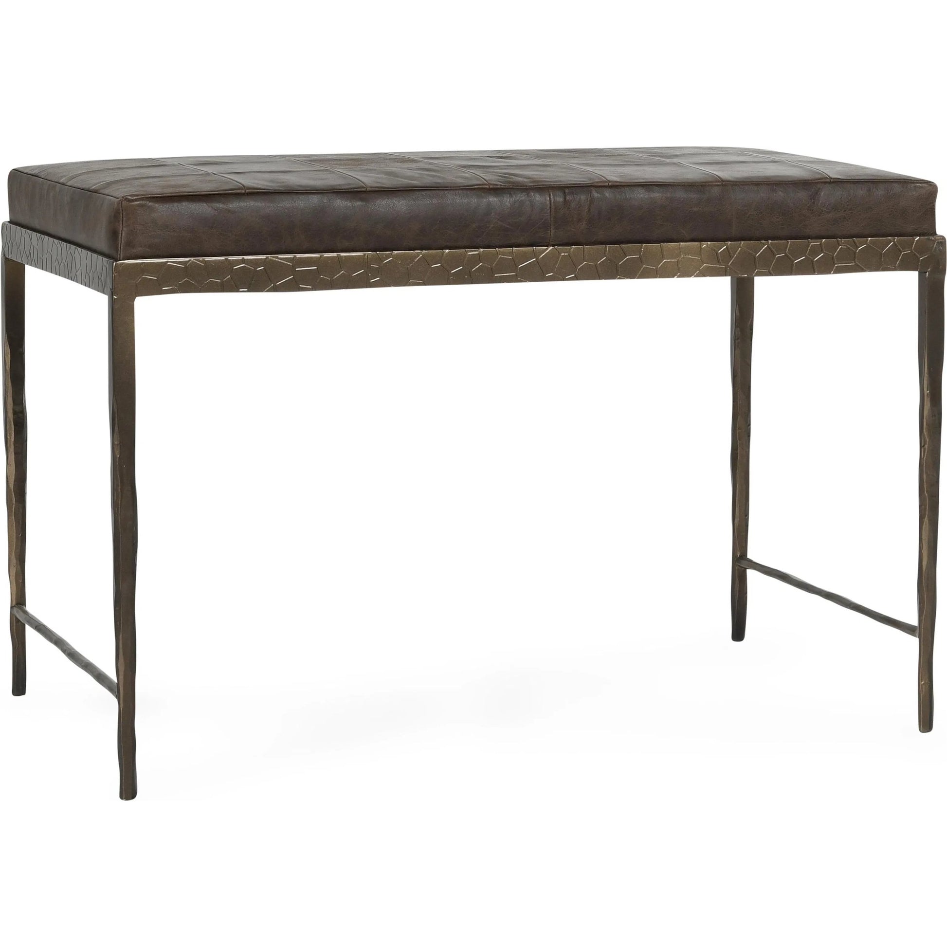 Malo 28" Top Grain Leather Ottoman Bench by Classic Home. Made from unique in a traditional style.