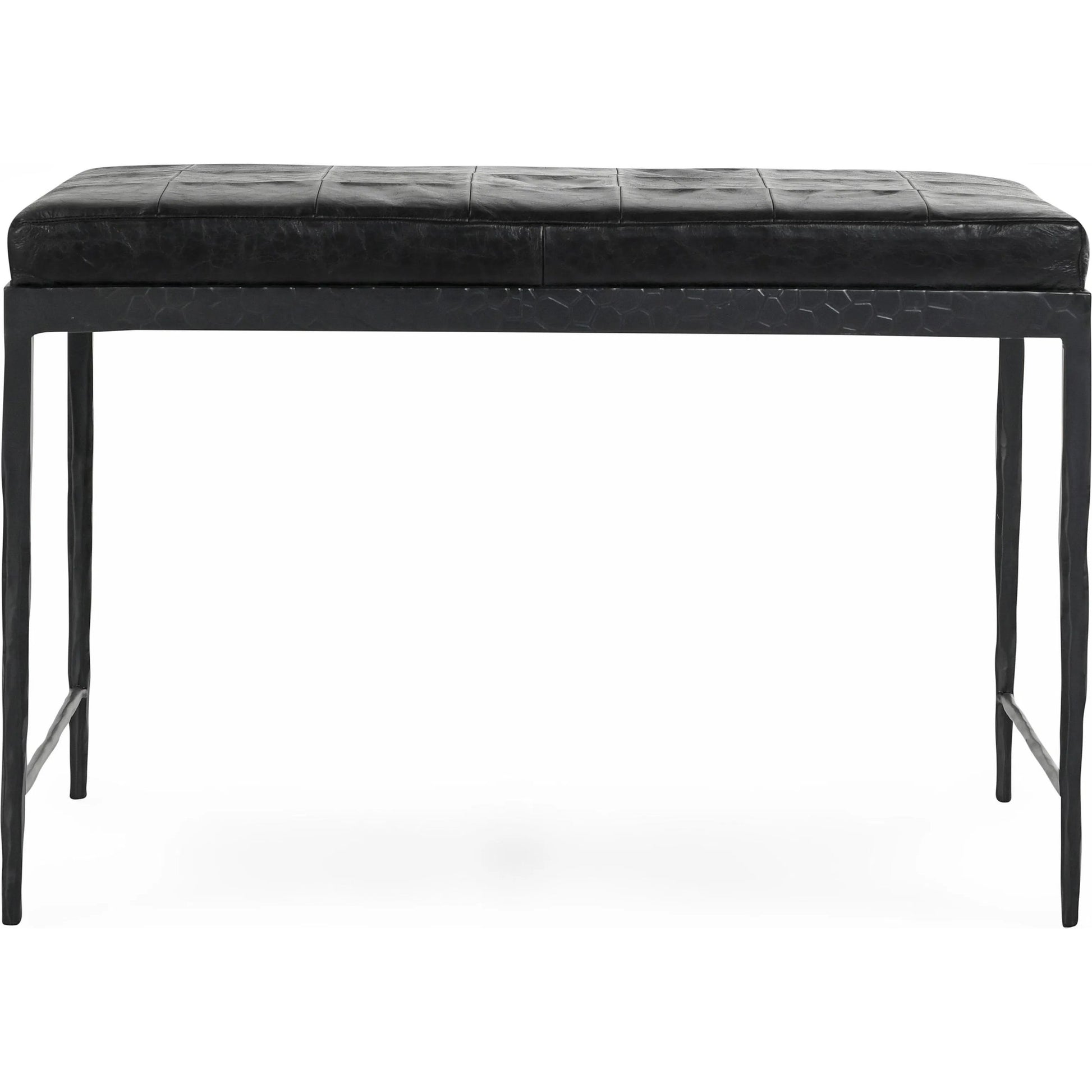 Malo 28" Top Grain Leather Ottoman Bench by Classic Home. Made from unique in a traditional style.