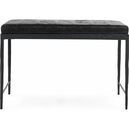 Malo 28" Top Grain Leather Ottoman Bench by Classic Home. Made from unique in a traditional style.