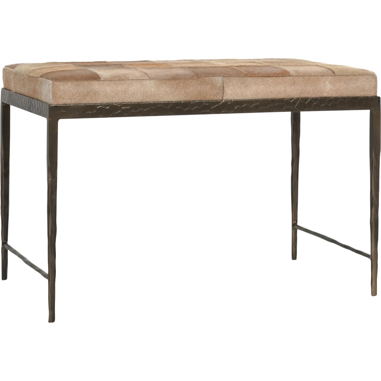 019 SI-2238884 | Primary Silo | Achen Hair on Hide Bench by Classic Home. Made from hair on hide, iron in a transitional style.