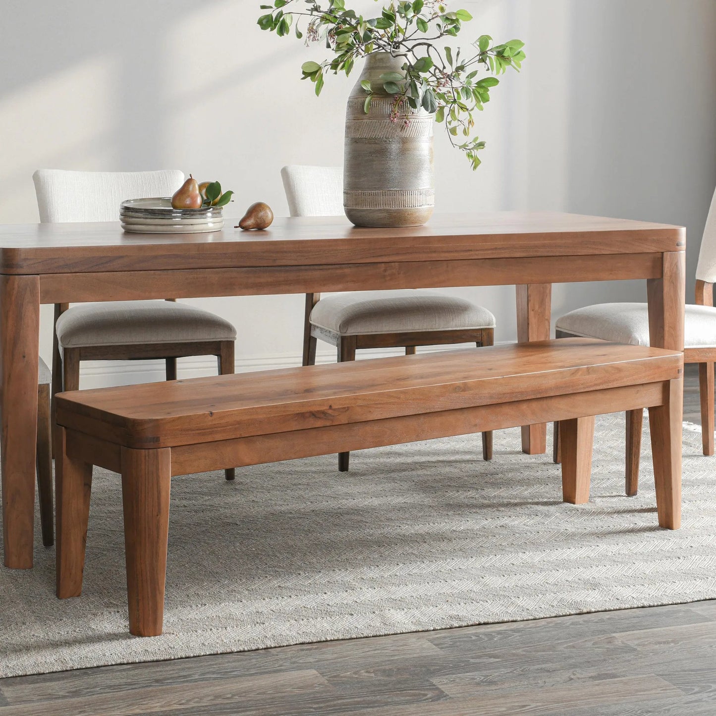008 SI-2249255 | Lifestyle | Arno Acacia Wood Bench by Classic Home in natural. Made from acacia in a transitional style.
