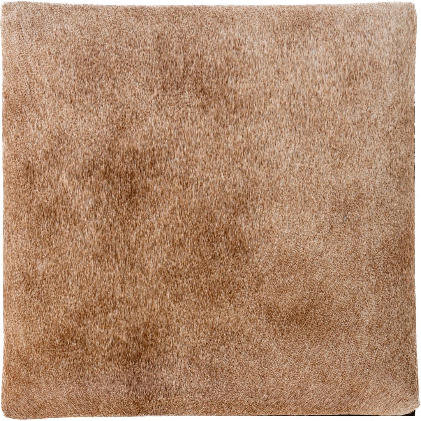 023 SI-2256335 | Closeup | Bose Hide Leather Counter Stool by Classic Home. Made from embossed hammered iron, hair on hide in a modern style.