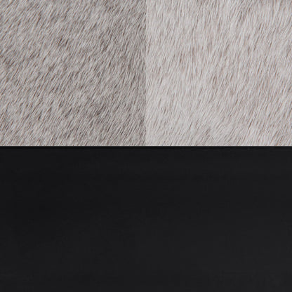 Evelyn Hair on Hide Accent Bench by Classic Home in sparrow gray. Made from hair on hide, iron in a unique style.