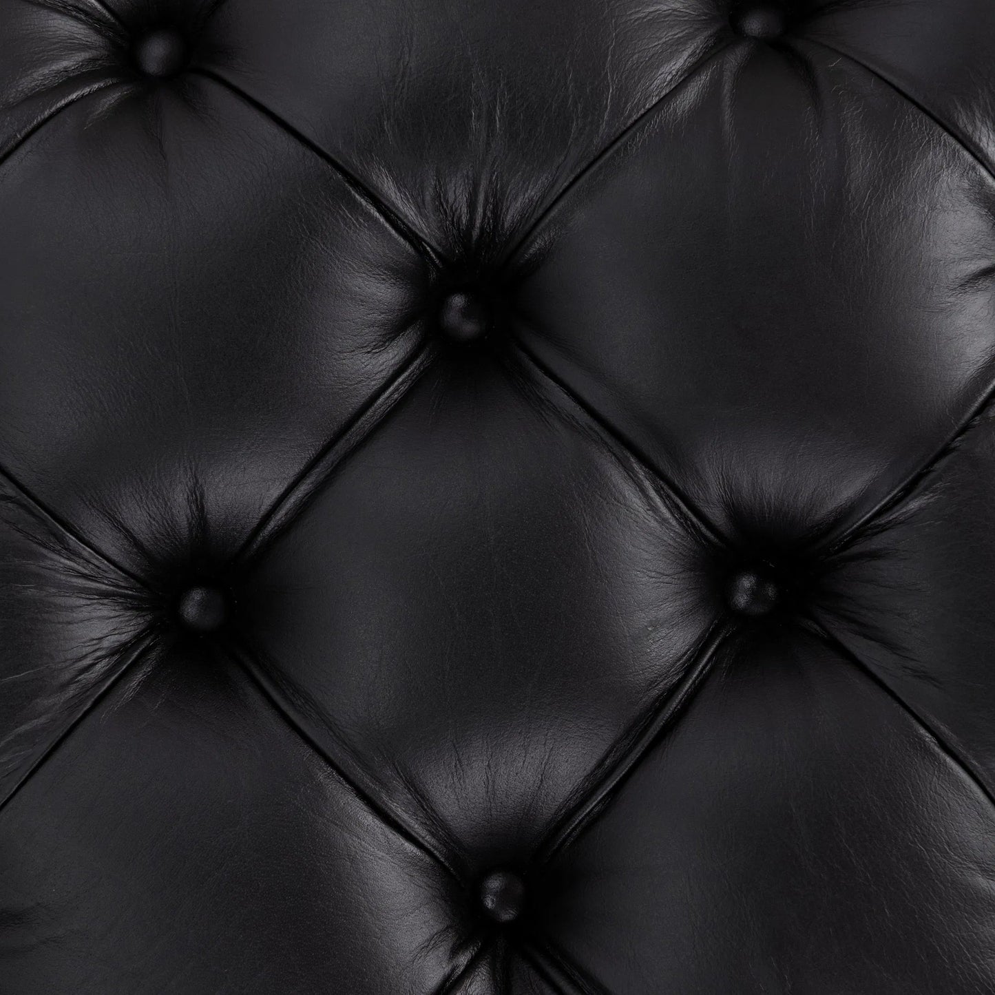 004 SI-2533227 | Closeup | Briar Ottoman by Classic Home in midnight raven. Made from top grain leather in a unique style.