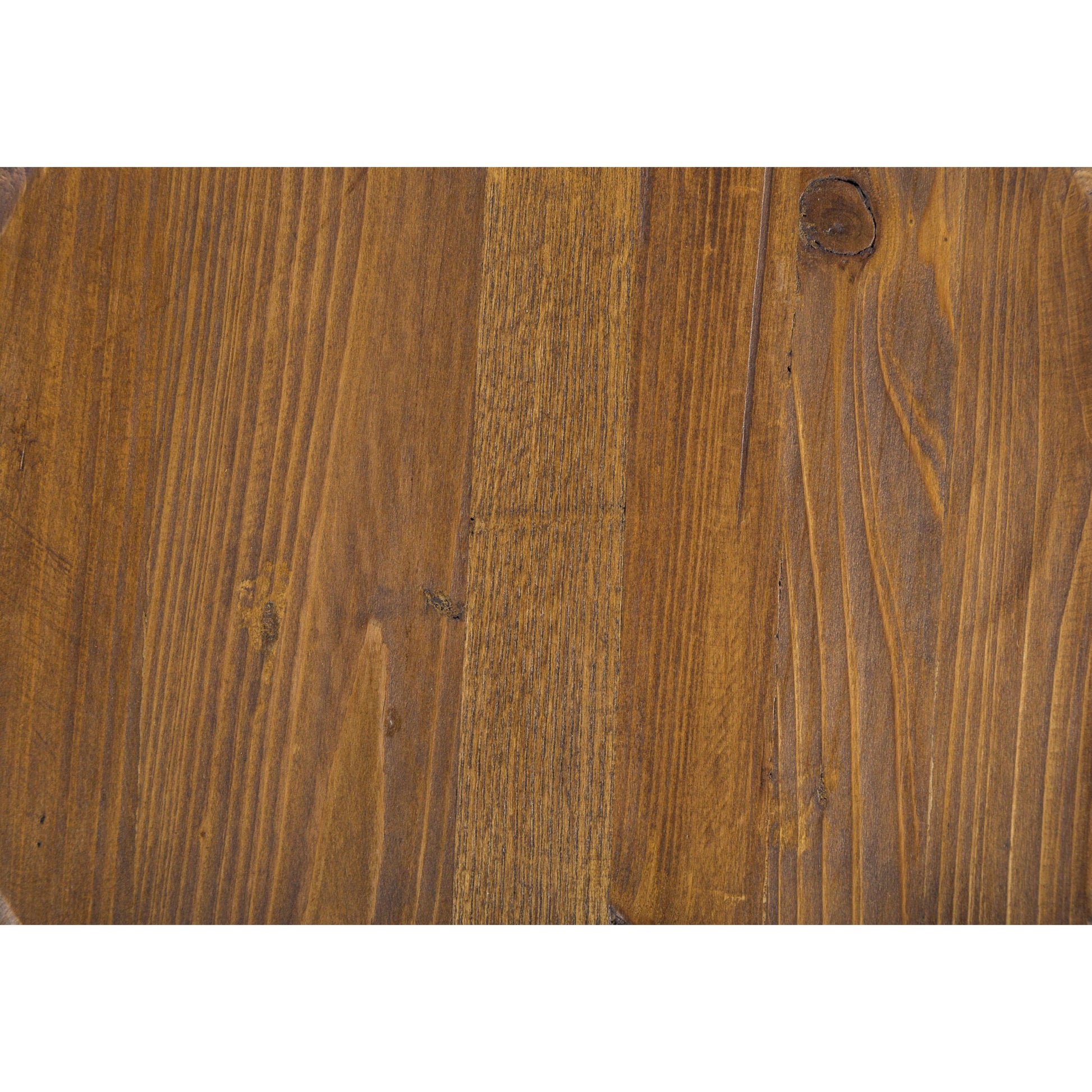 Kendall Counter Stool by Kosas Home in mahogany. Made from solid reclaimed pine wood, iron base in a modern style.