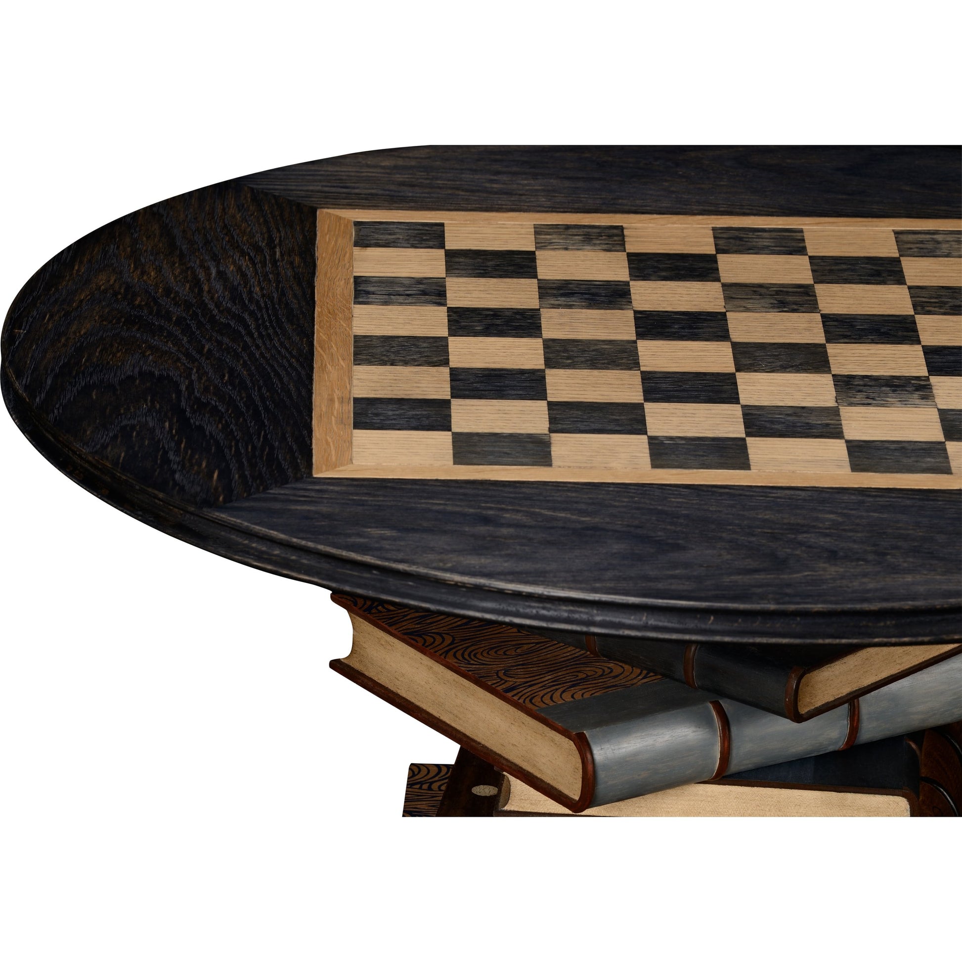 Country House Chic Tenbury Game Table by Jonathan Charles in navy oak. Made from acacia in a modern style.
