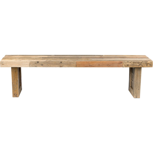 Norman Bench by Kosas Home in wood. Made from reclaimed pine wood in a rustic style.