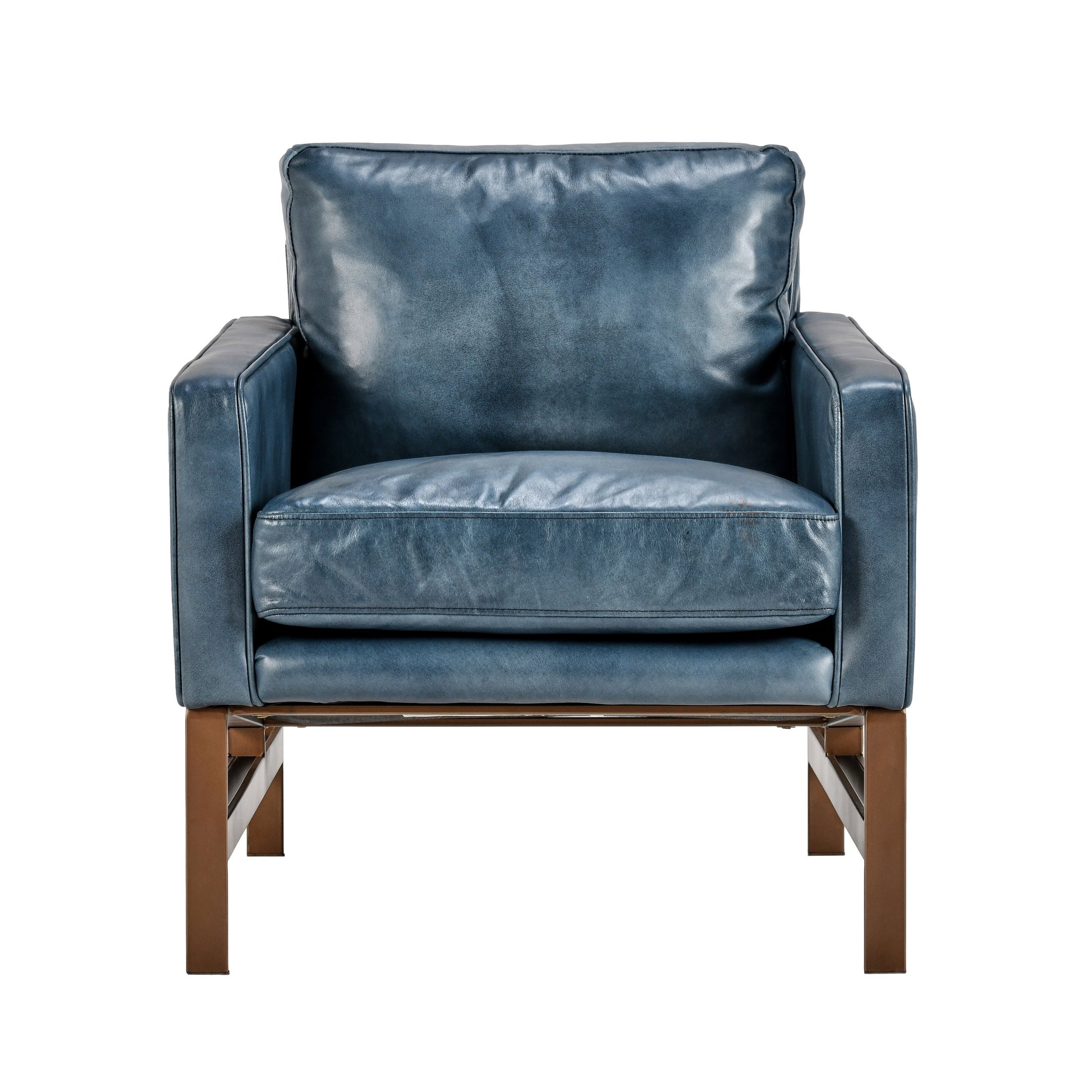 Chad Club Chair by Classic Home. Made from top grain leather, iron in a modern style.