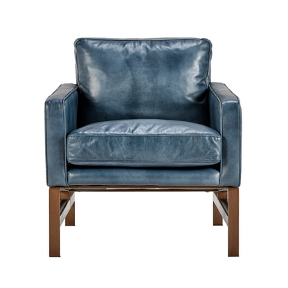 Chad Club Chair by Classic Home. Made from top grain leather, iron in a modern style.