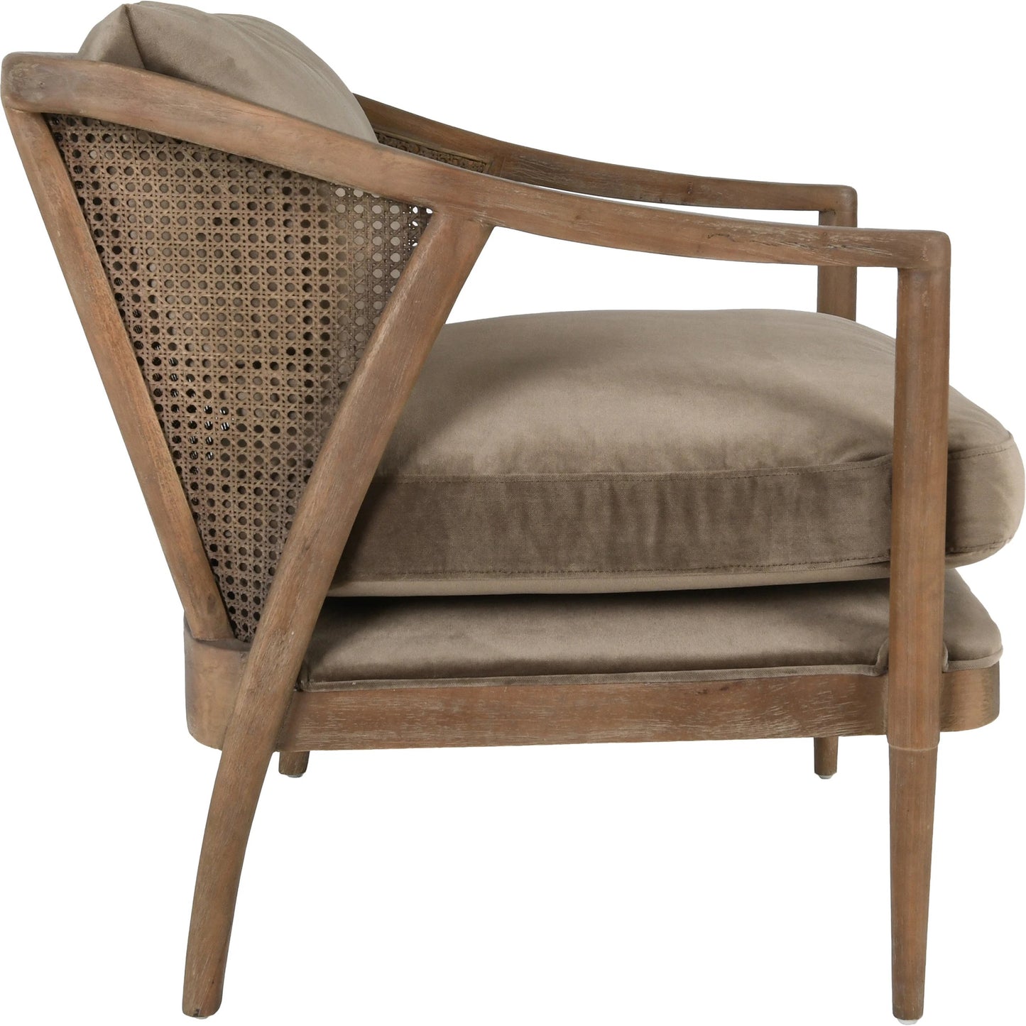 003 SI-2078767 | Additional Silo | Regata Accent Chair by Classic Home in taupe, brown. Made from 100% polyester, rubberwood in a modern style.