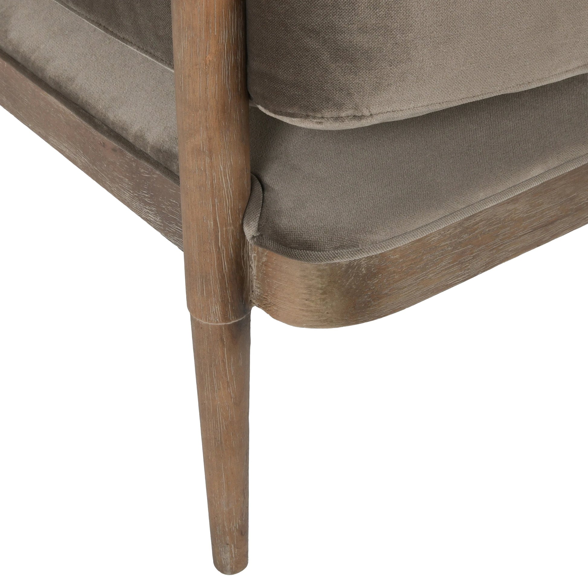 Regata Accent Chair by Classic Home in taupe, brown. Made from 100% polyester, rubberwood in a modern style.