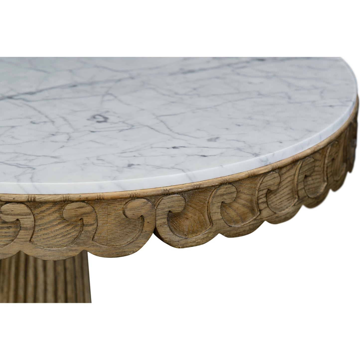 004 SR-846584 | Closeup | William Yeoward Dalkeith Table by Jonathan Charles in brown and washed oak. Made from oak in a traditional style.