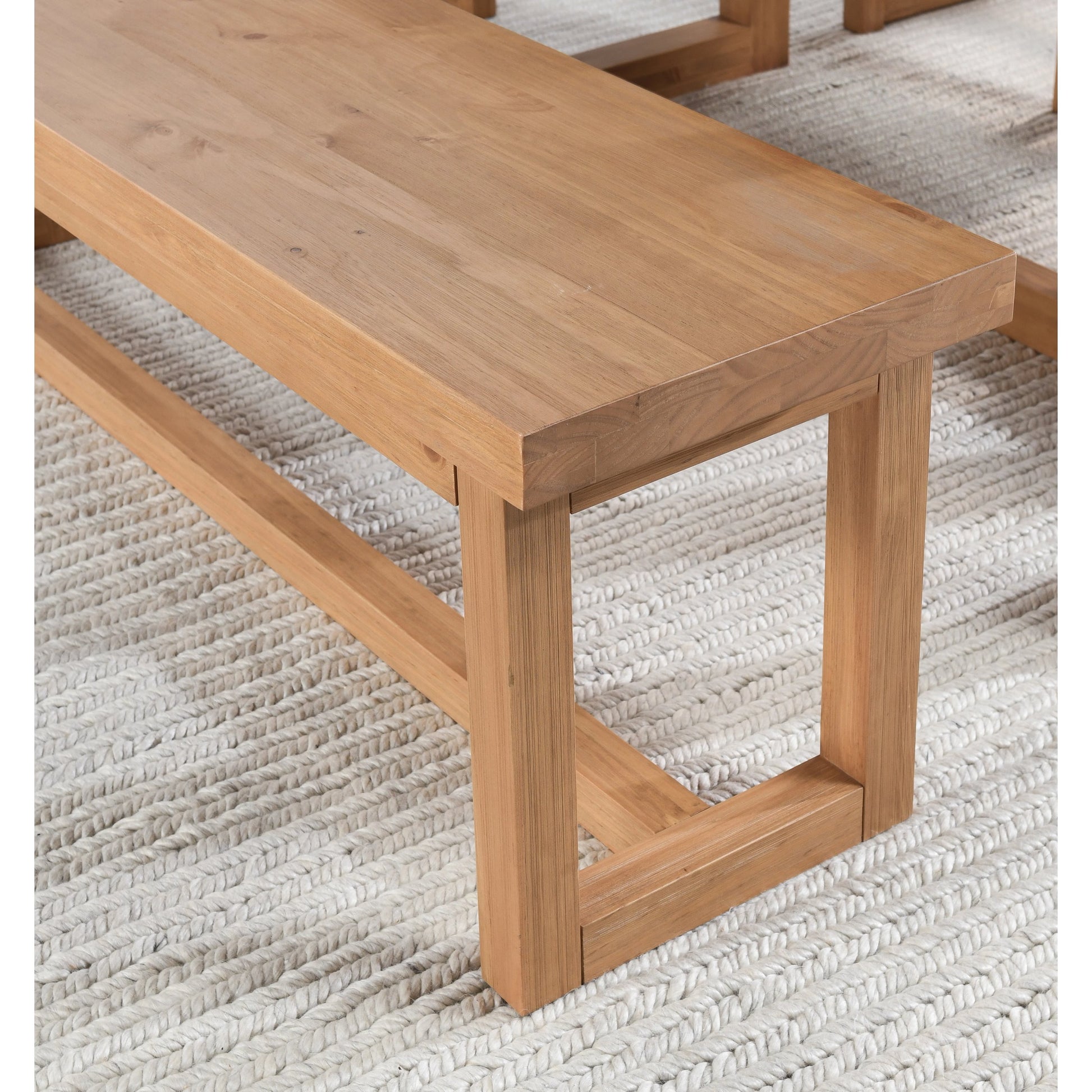 Fenmore Dining Bench by Kosas Home. Made from pine wood in a modern style.