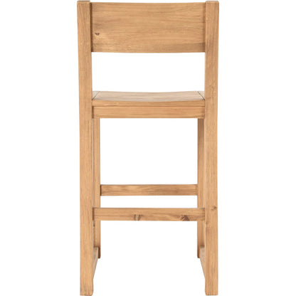 Fenmore Counter Stool by Kosas Home in natural. Made from pine wood in a unique style.