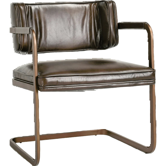 Fonda Dining Chair by Classic Home. Made from top grain leather, iron in a modern style.