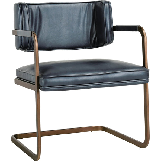 Fonda Dining Chair by Classic Home. Made from top grain leather, iron in a modern style.