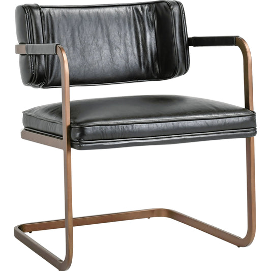 Fonda Dining Chair by Classic Home. Made from top grain leather, iron in a modern style.