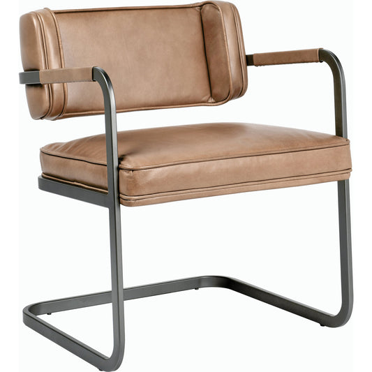 Fonda Dining Chair by Classic Home. Made from top grain leather, iron in a modern style.