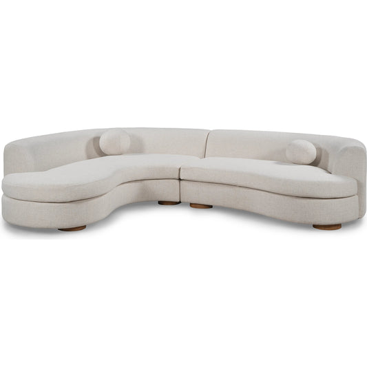 Concord Upholstered Fabric Sectional Sofa by Classic Home. Made from 95% polyester, 5% acrylic, rubberwood in a transitional style.