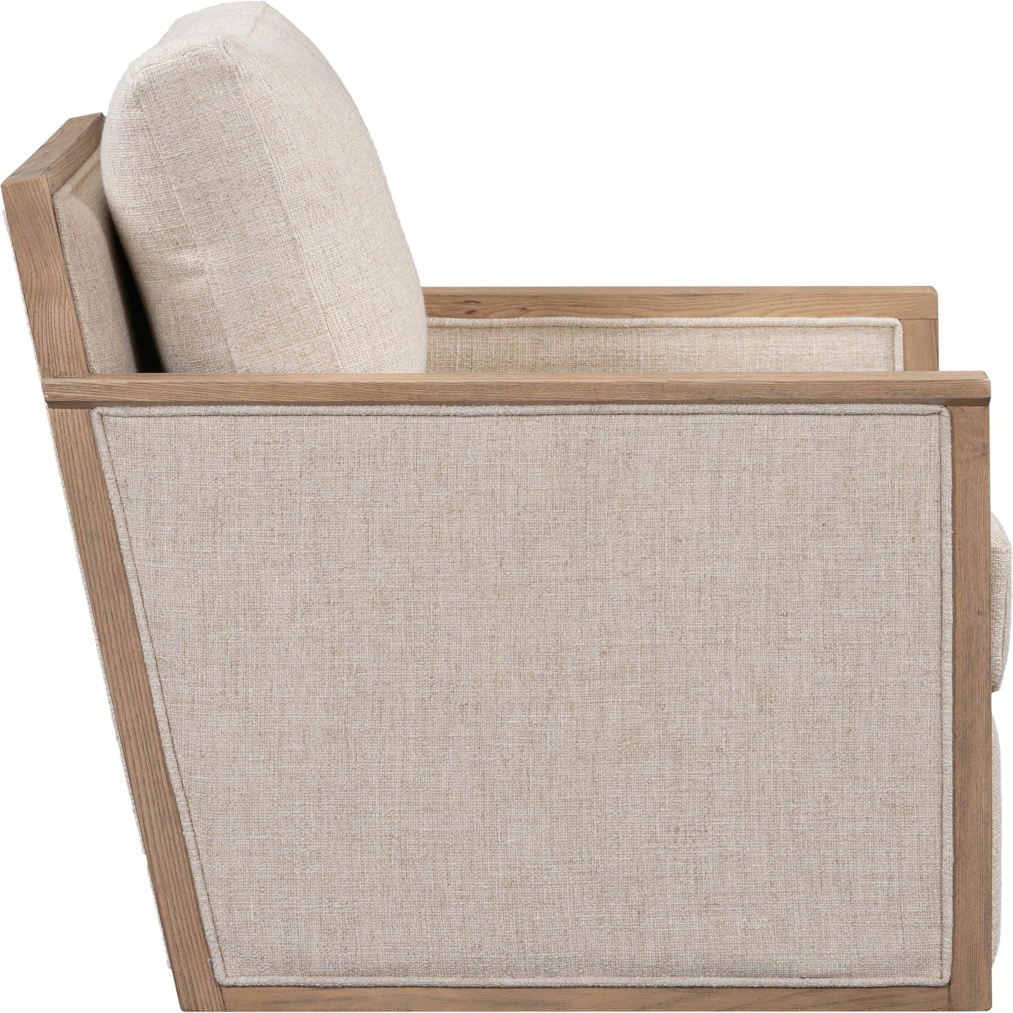003 SI-2160325 | Additional Silo | Norman Swivel Accent Chair by Classic Home in natural. Made from ash wood, 88% polyester, 12% linen in a modern style.