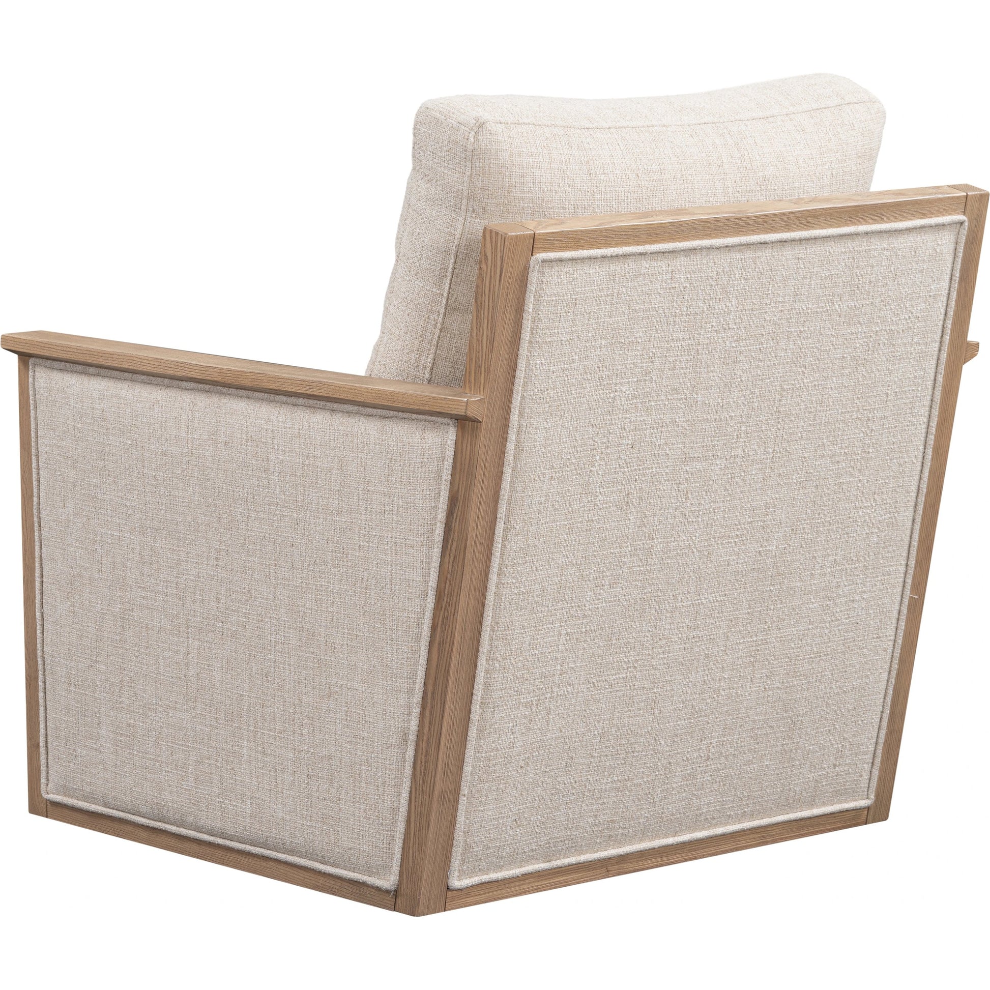 Norman Swivel Accent Chair by Classic Home in natural. Made from ash wood, 88% polyester, 12% linen in a modern style.