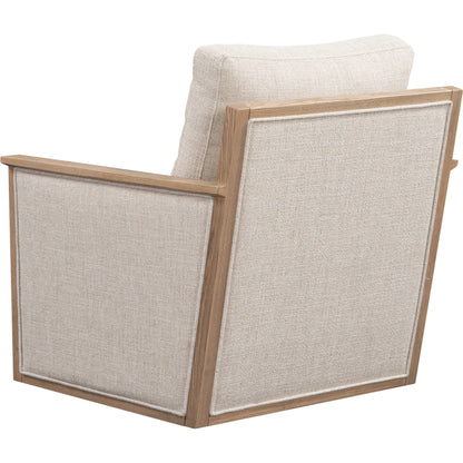 Norman Swivel Accent Chair by Classic Home in natural. Made from ash wood, 88% polyester, 12% linen in a modern style.