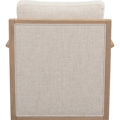 Norman Swivel Accent Chair by Classic Home in natural. Made from ash wood, 88% polyester, 12% linen in a modern style.