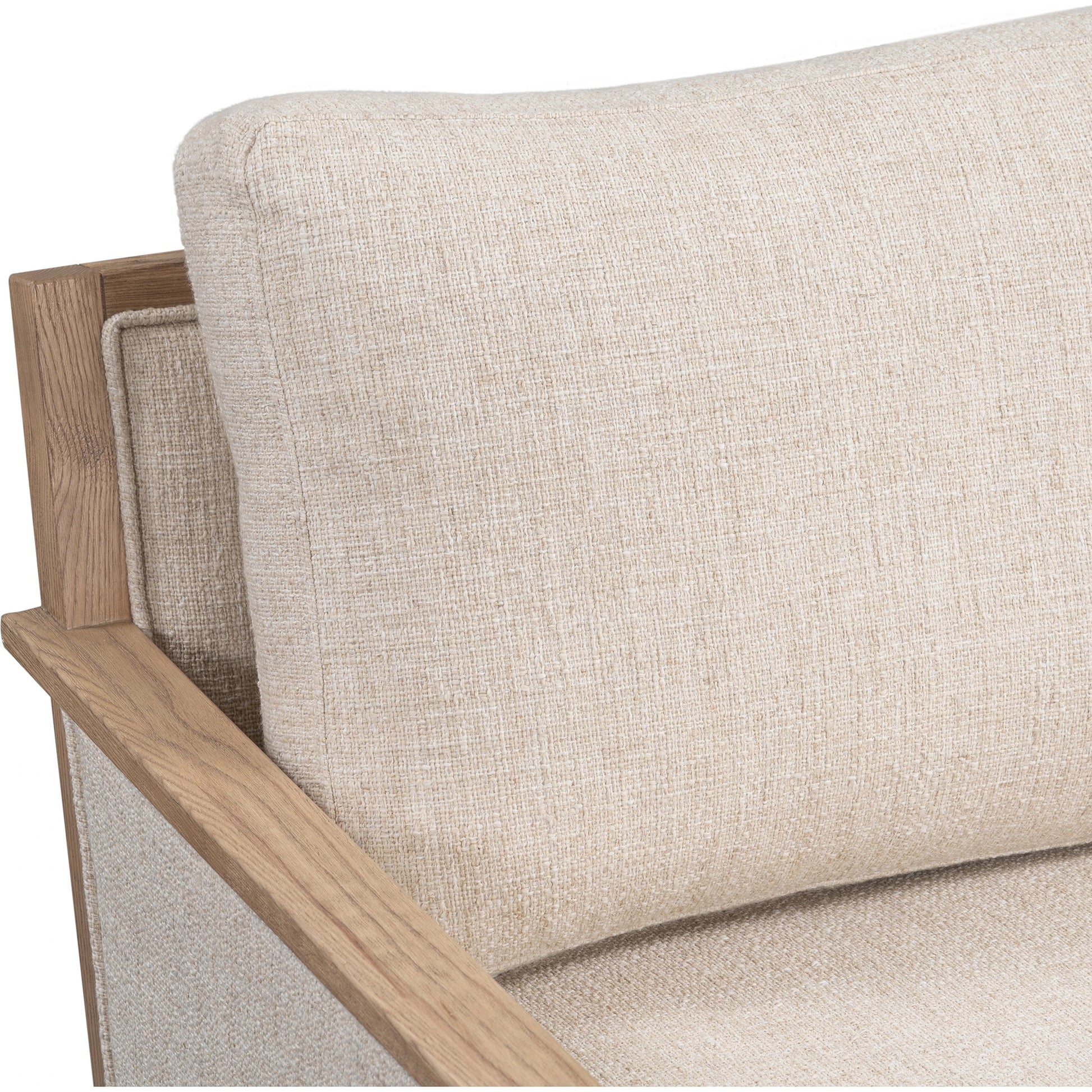Norman Swivel Accent Chair by Classic Home in natural. Made from ash wood, 88% polyester, 12% linen in a modern style.