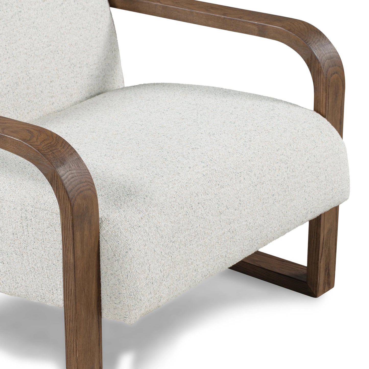 009 SI-2160327 | Closeup | Lexington Accent Chair by Classic Home in natural. Made from ash wood, 100% polyester in a modern style.