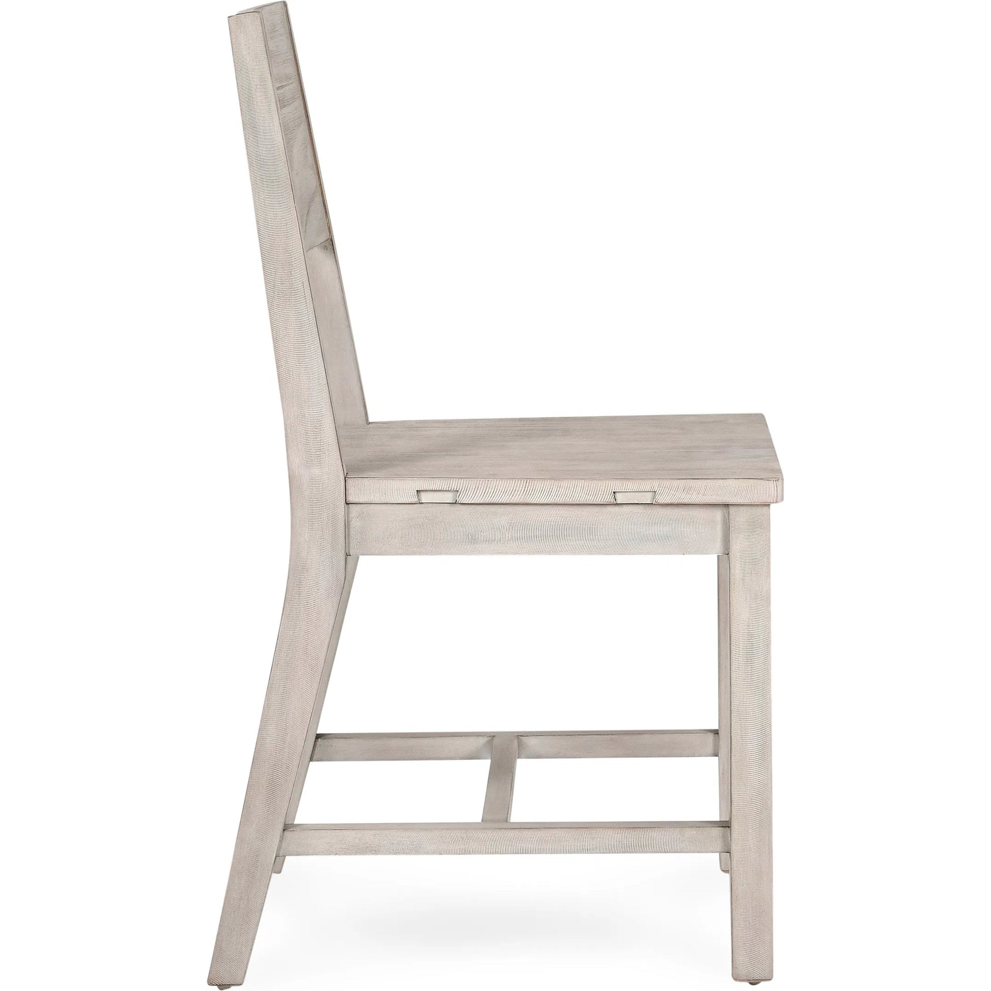 Driftwood Dining Chair (Set of 2) by Kosas Home in antique ivory. Made from reclaimed pine wood in a transitional style.