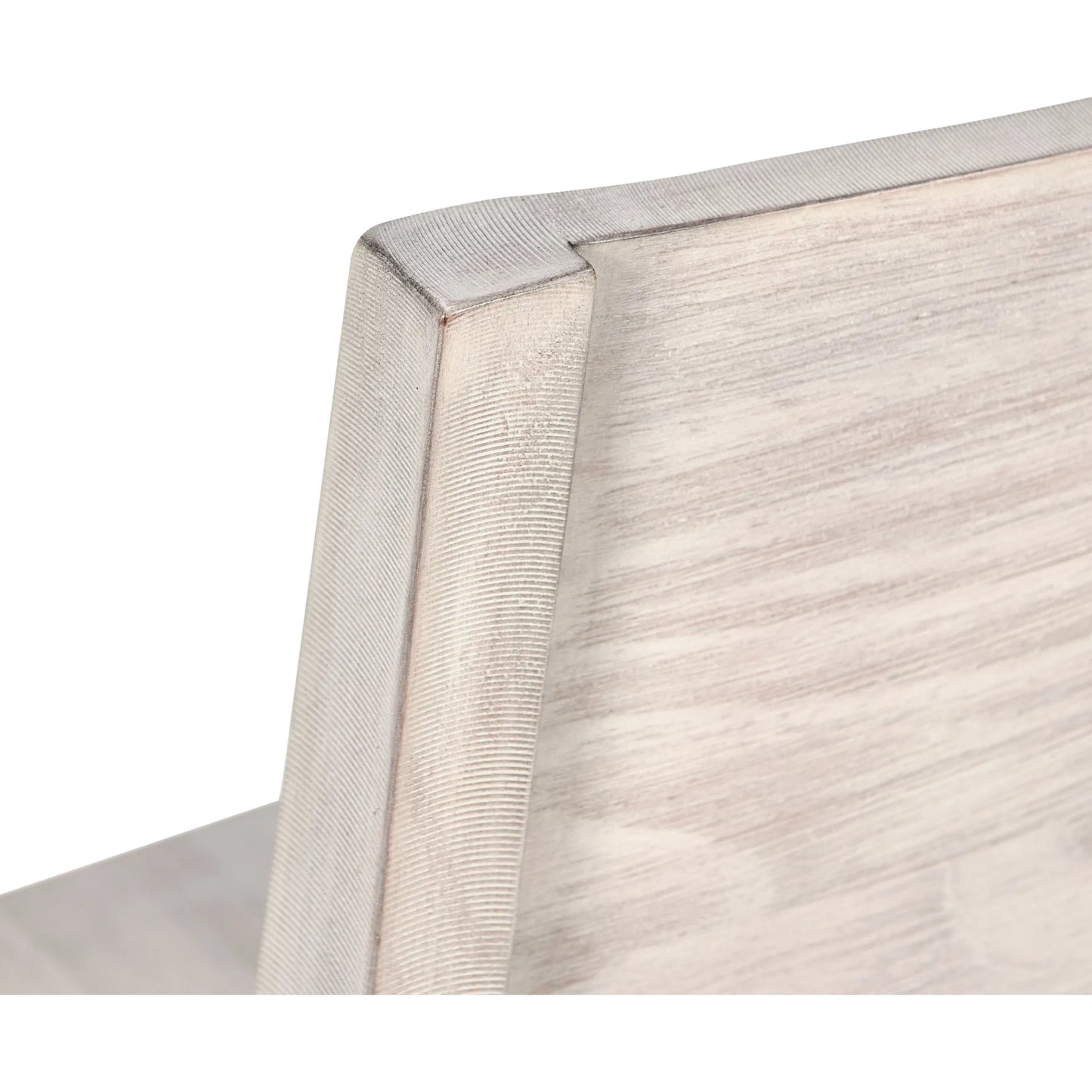 005 SI-2453397 | Closeup | Driftwood Dining Chair (Set of 2) by Kosas Home in antique ivory. Made from reclaimed pine wood in a transitional style.
