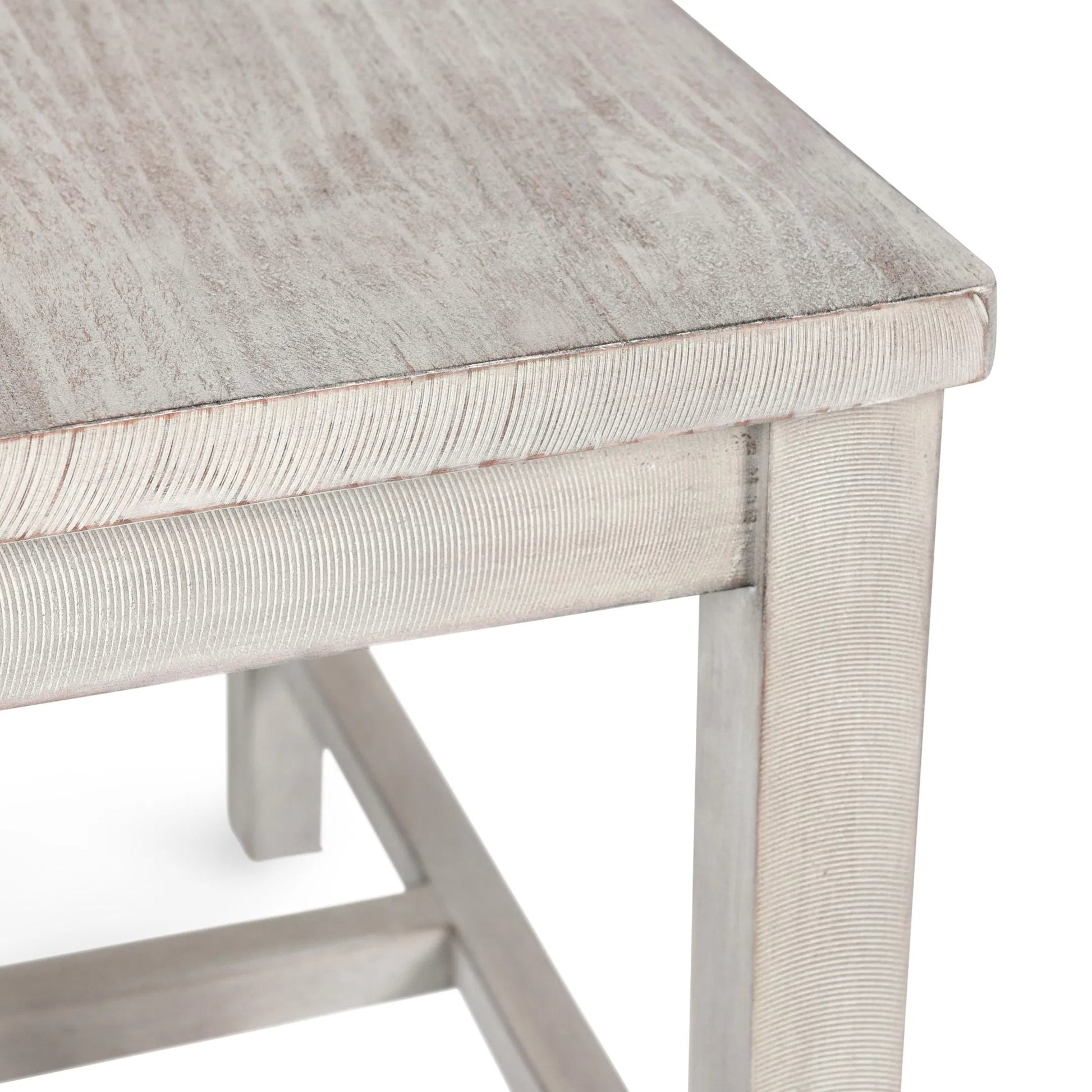 Driftwood Dining Chair (Set of 2) by Kosas Home in antique ivory. Made from reclaimed pine wood in a transitional style.