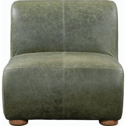 Arcadia Leather Accent Chair by Classic Home in autumn brown. Made from top grain leather, ash wood in a transitional style.