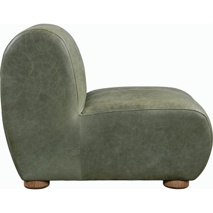 Arcadia Leather Accent Chair by Classic Home in autumn brown. Made from top grain leather, ash wood in a transitional style.