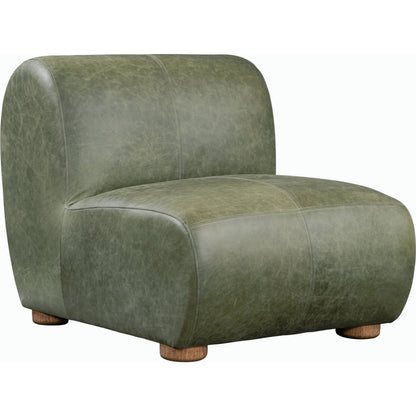 Arcadia Leather Accent Chair by Classic Home in autumn brown. Made from top grain leather, ash wood in a transitional style.