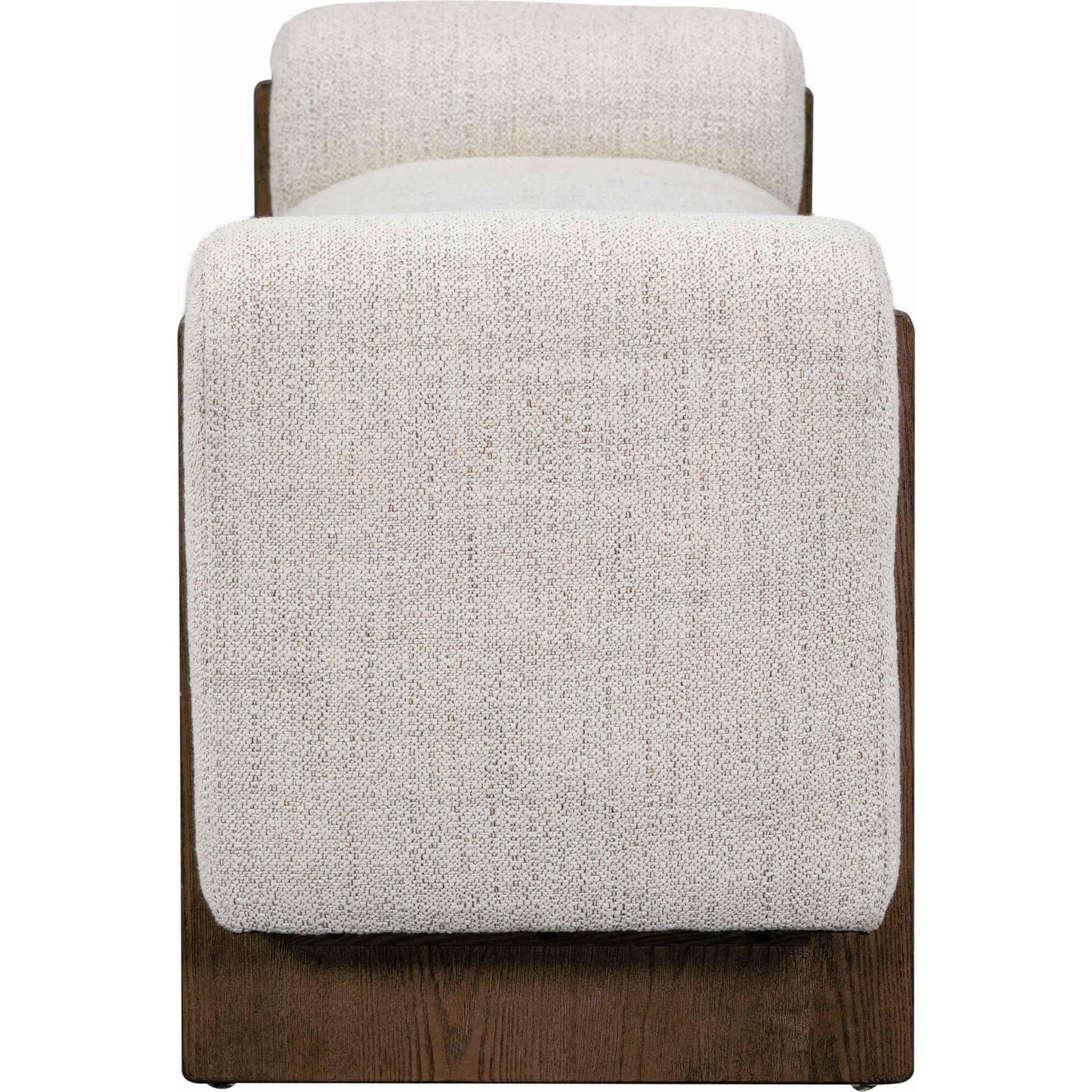 Sierra Bench by Classic Home in beige. Made from 89% polyester, 11% acrylic, ash wood in a modern style.