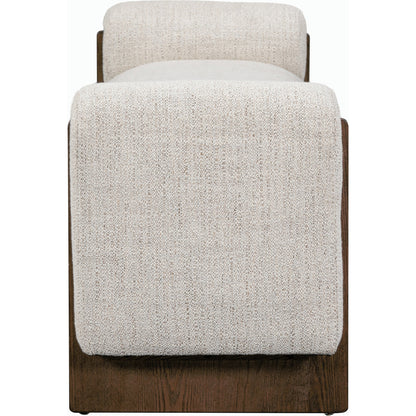 Sierra Bench by Classic Home in beige. Made from 89% polyester, 11% acrylic, ash wood in a modern style.