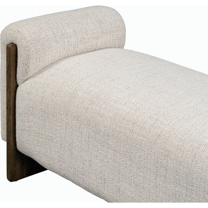 Sierra Bench by Classic Home in beige. Made from 89% polyester, 11% acrylic, ash wood in a modern style.