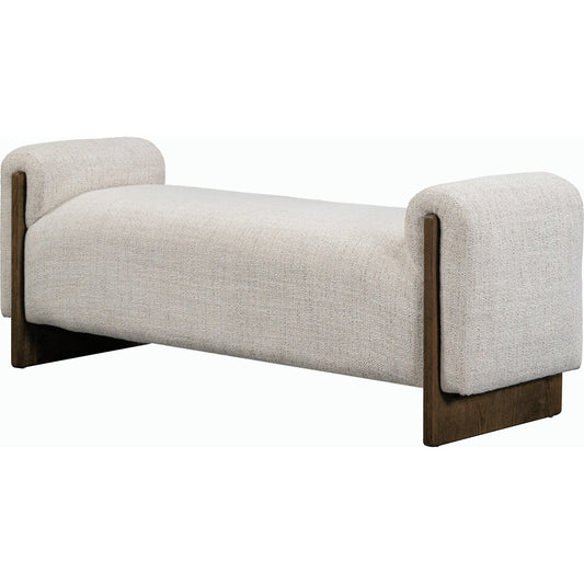 Sierra Bench by Classic Home in beige. Made from 89% polyester, 11% acrylic, ash wood in a modern style.
