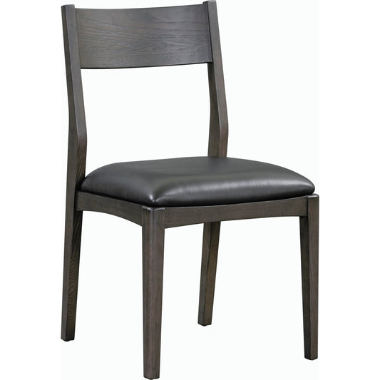 Rooney Dining Chair by Classic Home in black. Made from top grain leather, ash wood in a modern style.