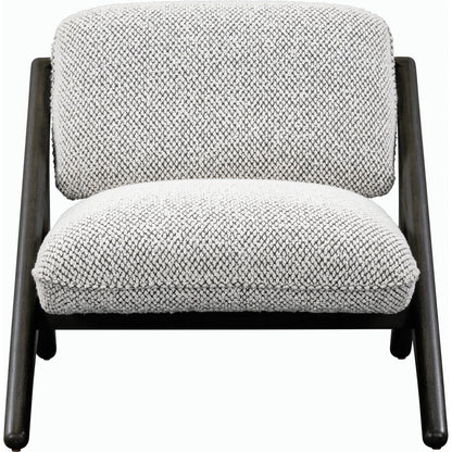 Georgia Accent Chair by Classic Home in black, gray. Made from 80% polyester, 20% acrylic, ash wood in a modern style.