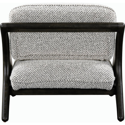 Georgia Accent Chair by Classic Home in black, gray. Made from 80% polyester, 20% acrylic, ash wood in a modern style.