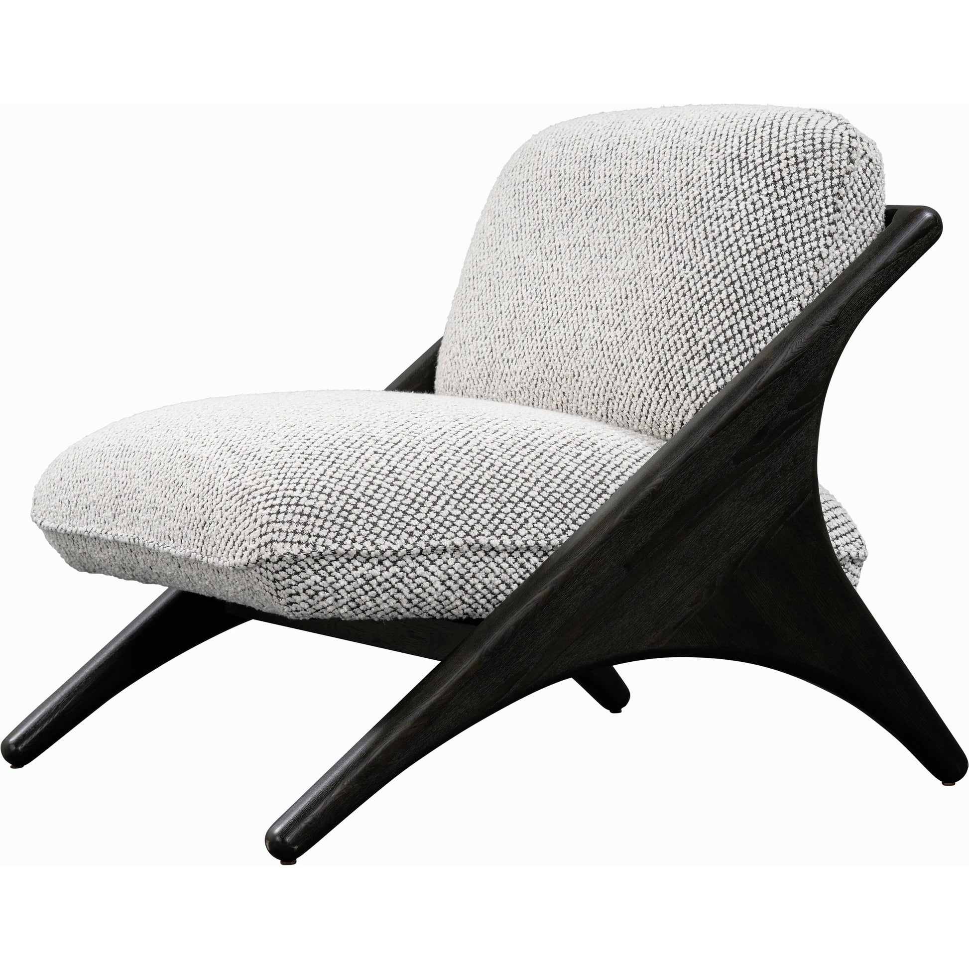Georgia Accent Chair by Classic Home in black, gray. Made from 80% polyester, 20% acrylic, ash wood in a modern style.
