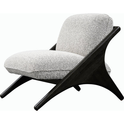 Georgia Accent Chair by Classic Home in black, gray. Made from 80% polyester, 20% acrylic, ash wood in a modern style.
