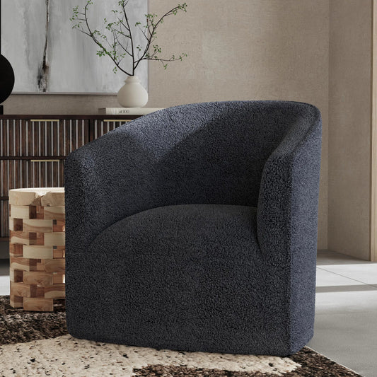 Valencia Swivel Accent Chair by Classic Home in blue. Made from 100% polyester in a modern style.
