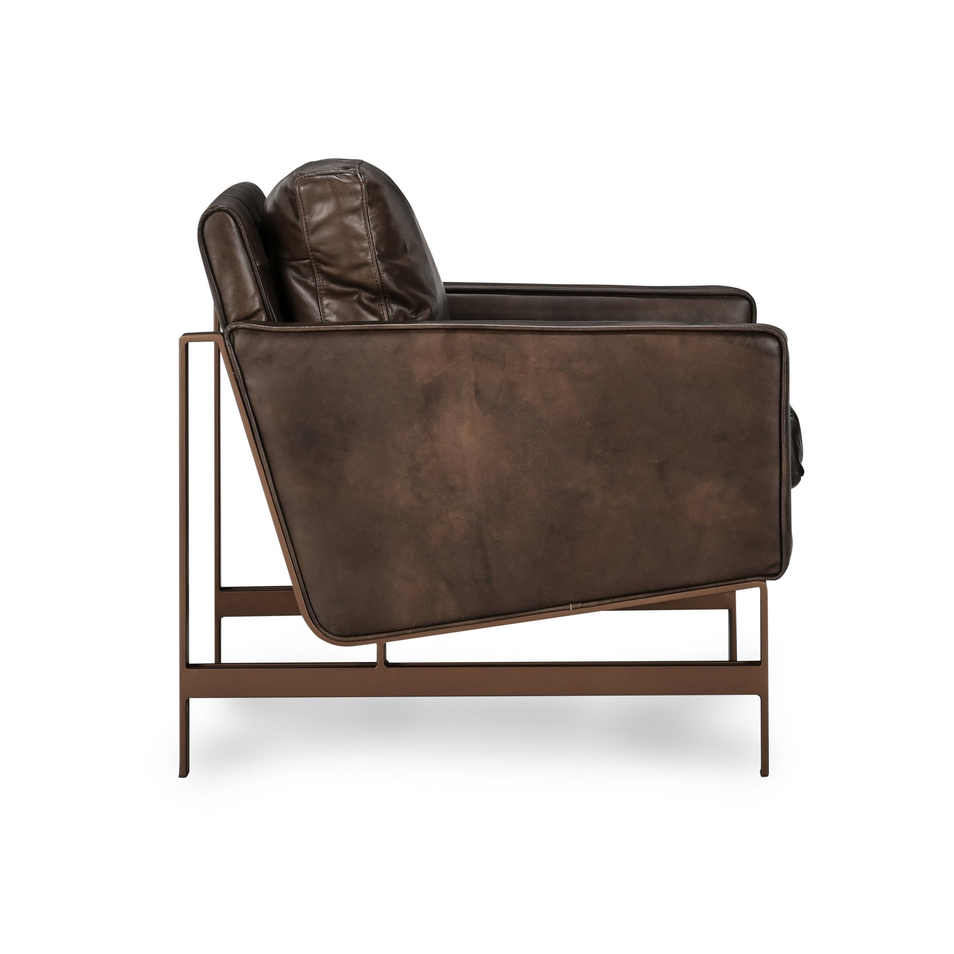 Chad Club Chair by Classic Home. Made from top grain leather, iron in a modern style.