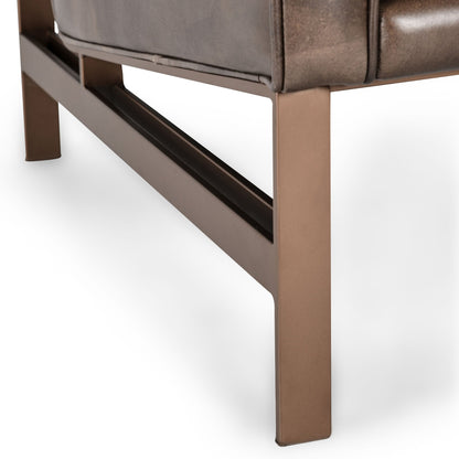 Chad Club Chair by Classic Home. Made from top grain leather, iron in a modern style.