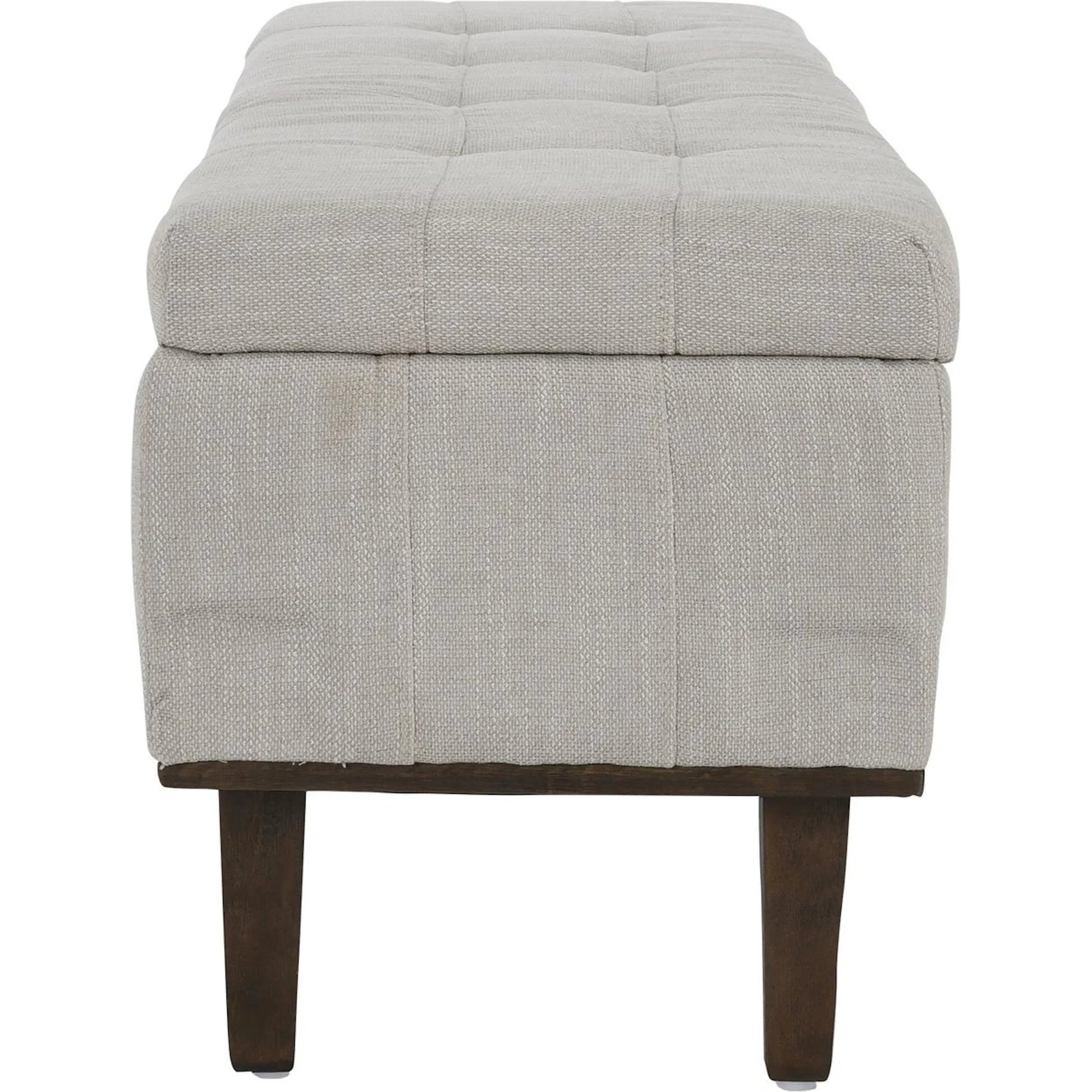 Louise Tufted Storage Bench by Kosas Home. Made from rubber wood, polyester in a modern style.