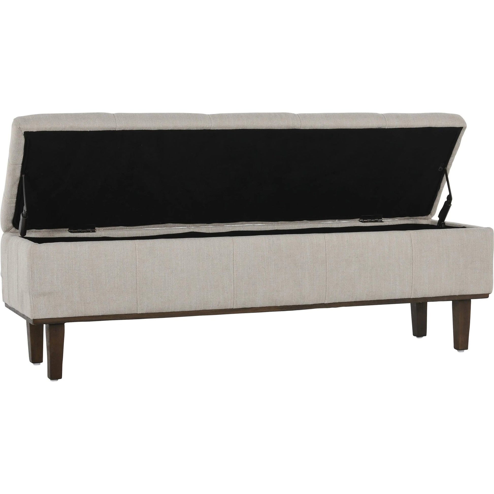 Louise Tufted Storage Bench by Kosas Home. Made from rubber wood, polyester in a modern style.
